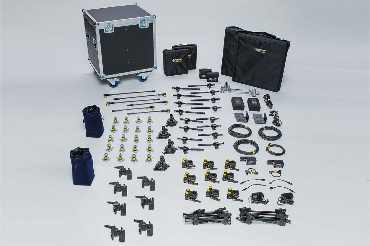 Lightstream KLRMAX Reflektor kit (dobbel) 7×10, 25×25, 50×50 cm i transportkasse med hjul